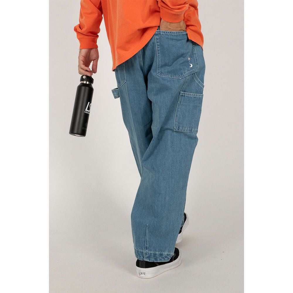 パンツ LUZ lifeunderzen indigo loose denimpants CLINK｜LIBERAIDERS REPAIRED DENIM SARROUEL PANTS (INDIGO) #71703